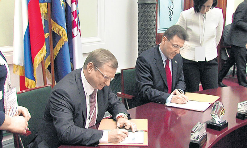 Predsjednik MAP-a Andrej Jevgenjevič Podjenok i predsjednik HGK Luka Burilović