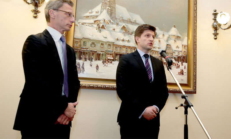 Guverner Boris Vujčić i ministar Zdravko Marić/Patrik Macek/PIXSELL