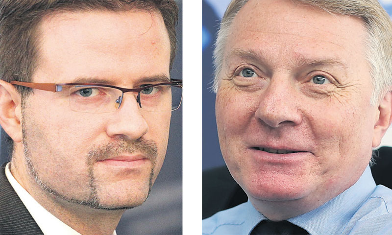 Zvonimir Savić, glavni ekonomist HGK; Mladen Fogec, predsjednik Uprave Siemensa/T. Miletić/PIXSELL