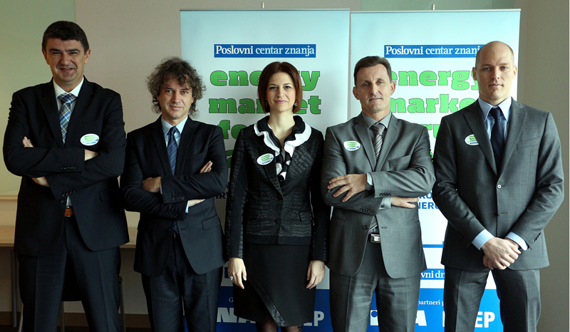 Zoran Miliša (RWE Energija), Robert Golob (GEN-I), Tina Jakaša (HEP Opskrba), Zdravko Ivčić (NOX Gru