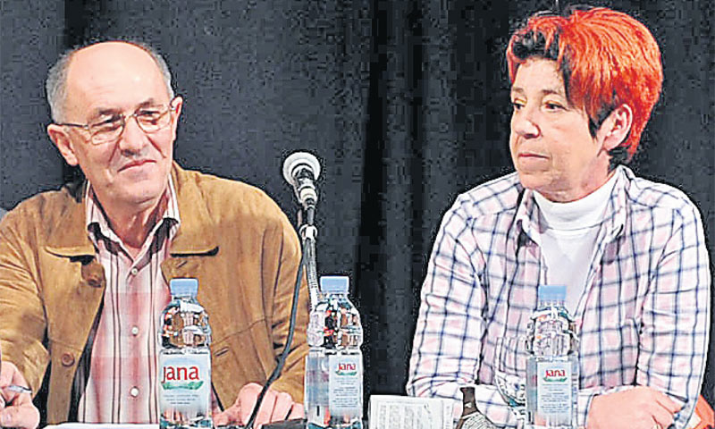 Predsjednik Hrvatskog liječničkog sindikata Ivica Babić i predsjednica Samostalnog sindikata zdravst