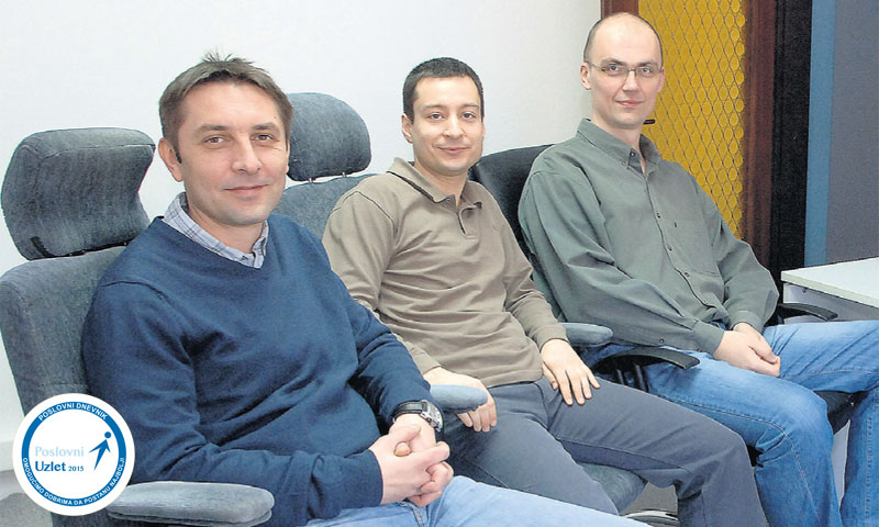 Zarko Gajić, Jasmin Muharemović i Denis Sušac suvlasnici tvrtke Mono/Davor Javorović/PIXSELL