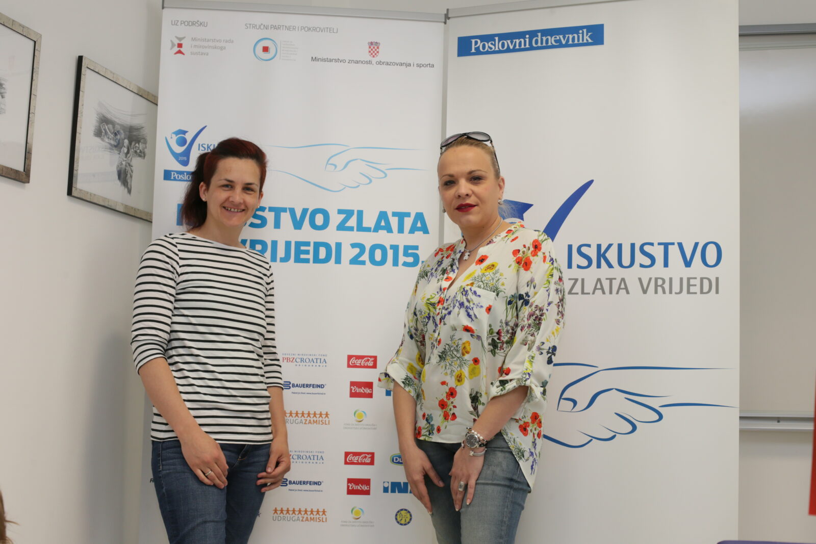 Svjetlana Marijon, predsjednica udruge Zamisli i Linda Badrić, Poslovni dnevnik