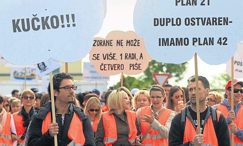 Tri sindikata koji okupljaju dio osoblja Croatia Airlinesa, jučer u 6 sati započeli su štrajk/M. Prp