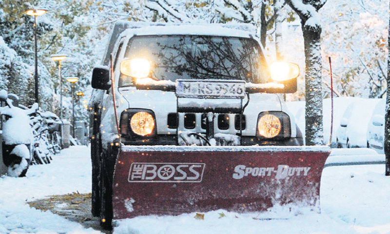 Probijanje kroz snijeg u Münchenu