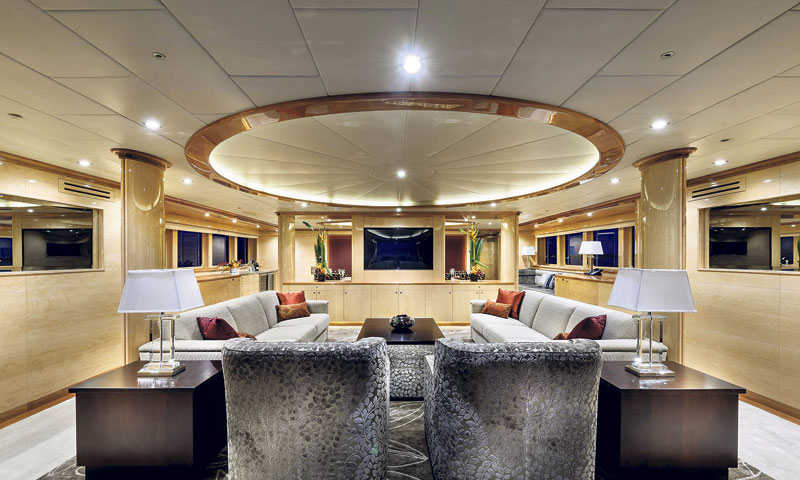 Unutrašnjost luksuzne jahte