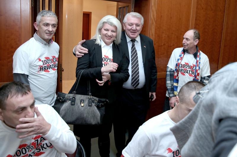 Branitelji u Saboru, Foto: Patrik Macek / Pixsell