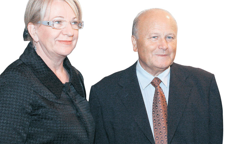 Ministar financija Slavko Linić sa suprugom/PIX