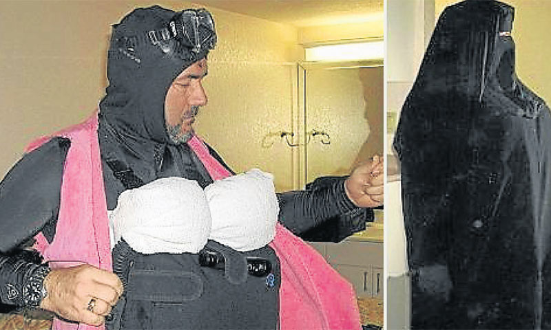 Nakon optužbe za pronevjeru iz Dubaija je pobjegao maskiravši se u ženu, gumenim čamcem domogao se m