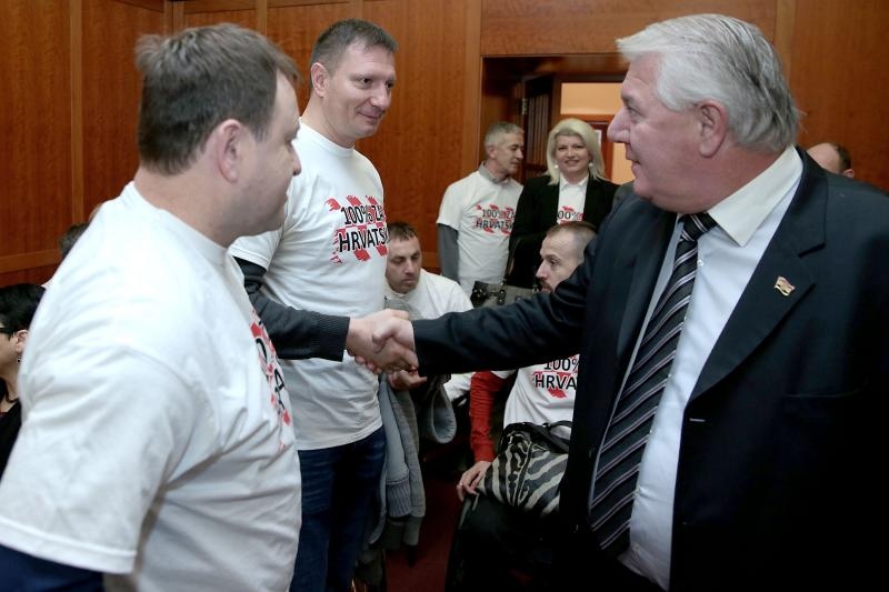 Branitelji u Saboru, Foto: Patrik Macek / Pixsell