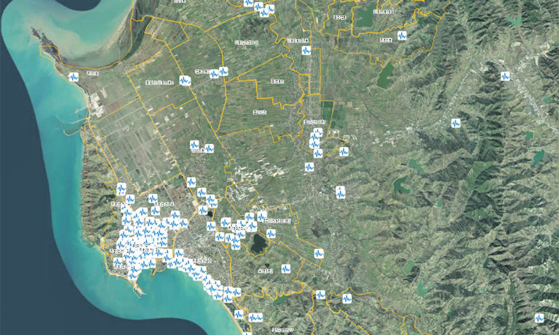 Prikaz jedne od aplikacija za pomoć Albaniji