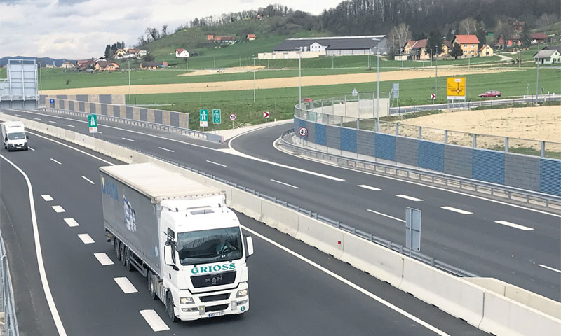 DELTABLOC® zaštitna ograde i PHONOBLOC® zvučne barijere na AC Gruškovje-Macelj