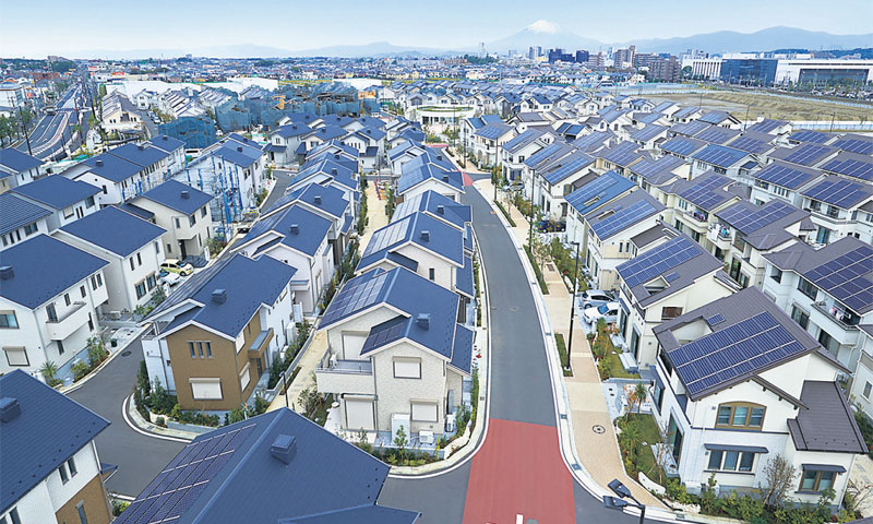 Arhitektura je takva da niti jedna građevina drugoj ne blokira pristup sunčevoj svjetlosti