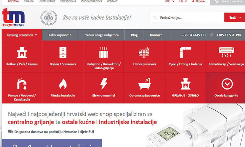 Web trgovina termometal.hr nagrađena za asortiman home&garden