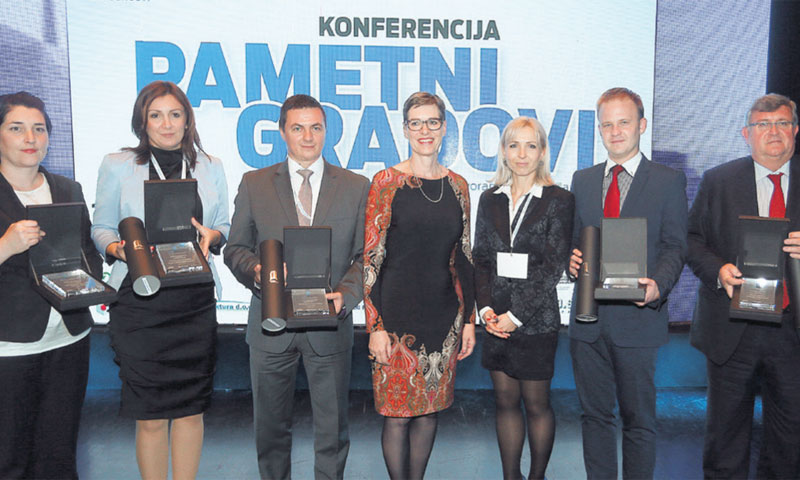 Gradonačelnici nagrađenih gradova na prvoj konferenciji projekta/L S/PIXSELL