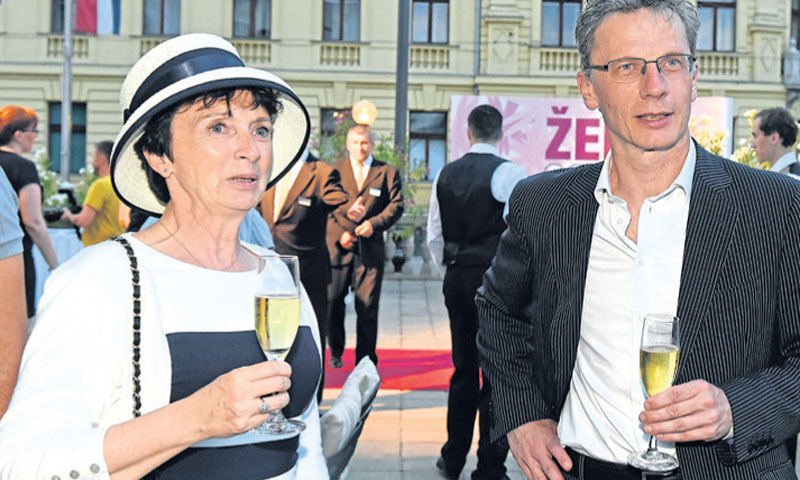 Posebna gošća - francuska veleposlanica u Hrvatskoj Michéle Boccoz s guvernerom Borisom Vujčićem/Dav