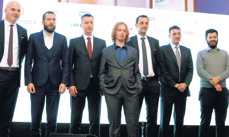 Dobitnici nagrada Poslovnog dnevnika Ivan Ročić (Securitas), Nikola Škorić i Marin Maržić (Electroco