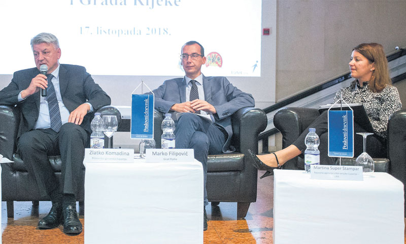 Zlatko Komadina, župan Primorsko-goranske županije, Marko Filipović, zamjenik gradonačelnika Rijeke