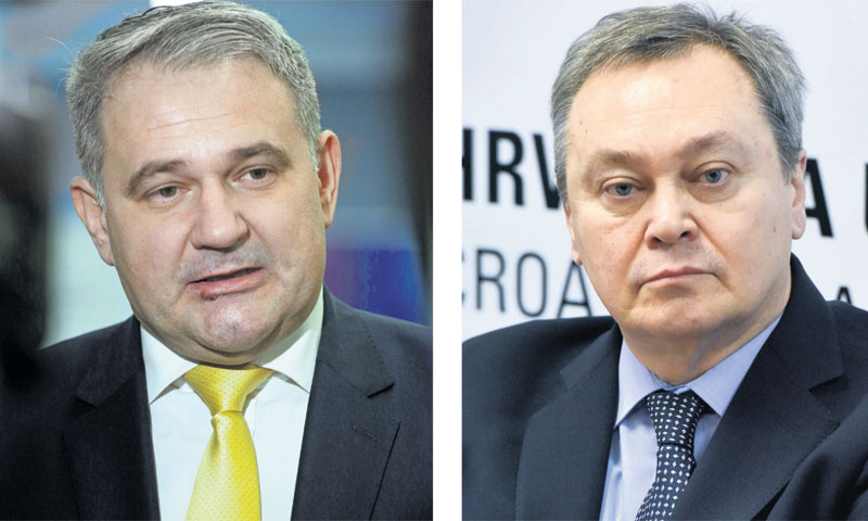 Čelnici Hrvatske udruge poslodavaca i Hrvatske udruge banaka/Davor Višnjić, Žarko Bašić/PIXSELL