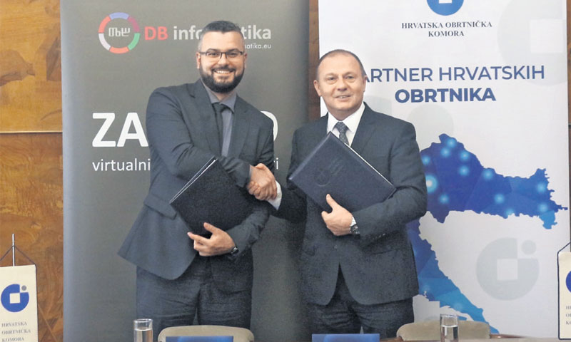 Dragutin Ranogajec na potpisivanju ugovora s DB informatikom