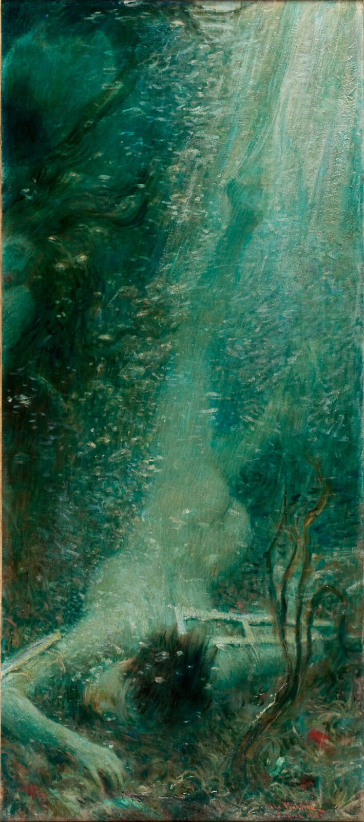 Grad Zagreb - Vlaho Bukovac Dedal i Ikar (Pad Ikara) II slika diptiha 1898 . ulje na platnu 124 x 63