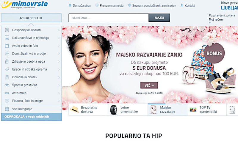 Mimovrste je najveći trgovac  među slovenskim online trgovinama