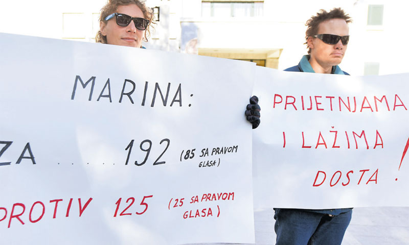 Prosvjedi stanovnika protiv gradnje velike marine/Hrvoje Jelavić/PIXSELL/PD
