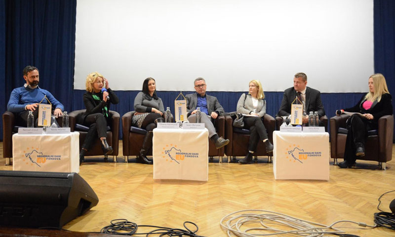 Sudionici panela: Nenad Jirouš, Polibox, Neda Martić, Tihana Harmund, Ivan Obrovac, Arijana Šafranko