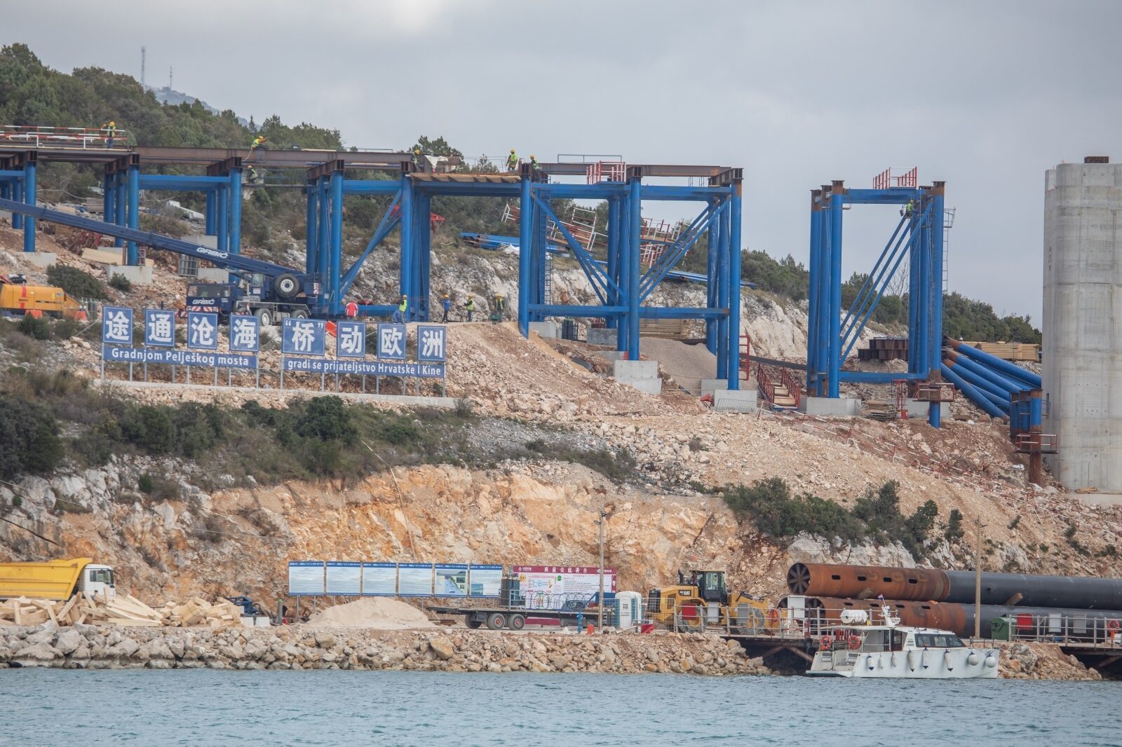 Radovi na Pelješkom mostu
