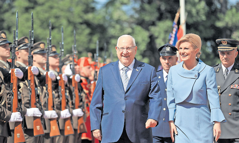 Predsjednici Izraela i Hrvatske Reuven Rivlin i Kolinda Grabar Kitarović/Slavko Midžor/PIXSELL