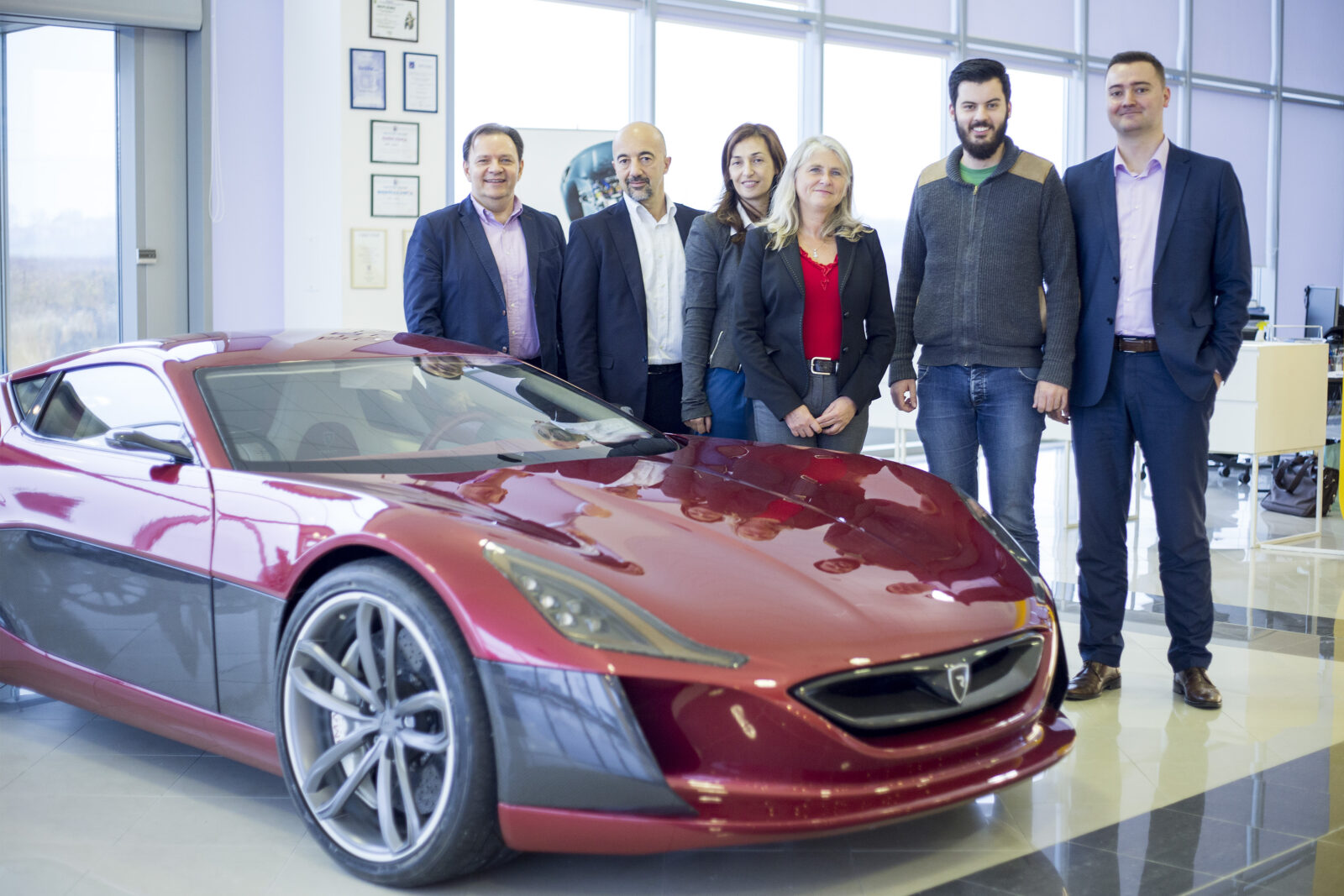 Foto: Predstavnici članova strateškog partnerstva Rimac Automobila, CADCAM Grupe i Dassault Systemes