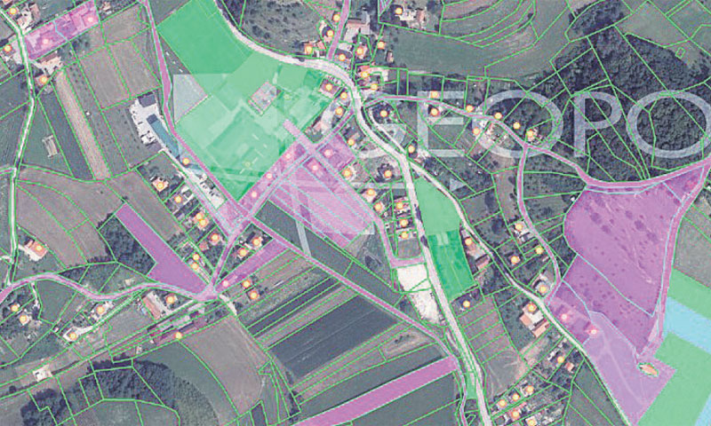 LC PAP - stvarno stanje na terenu - zorni prikaz prema različitim kategorijama