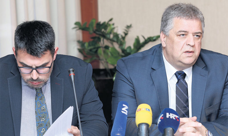 Odvjetnik Boris Ivančić i Miroslav Jeličić Purko, podpredsjednik Udruge manjinskih dioničara koncern