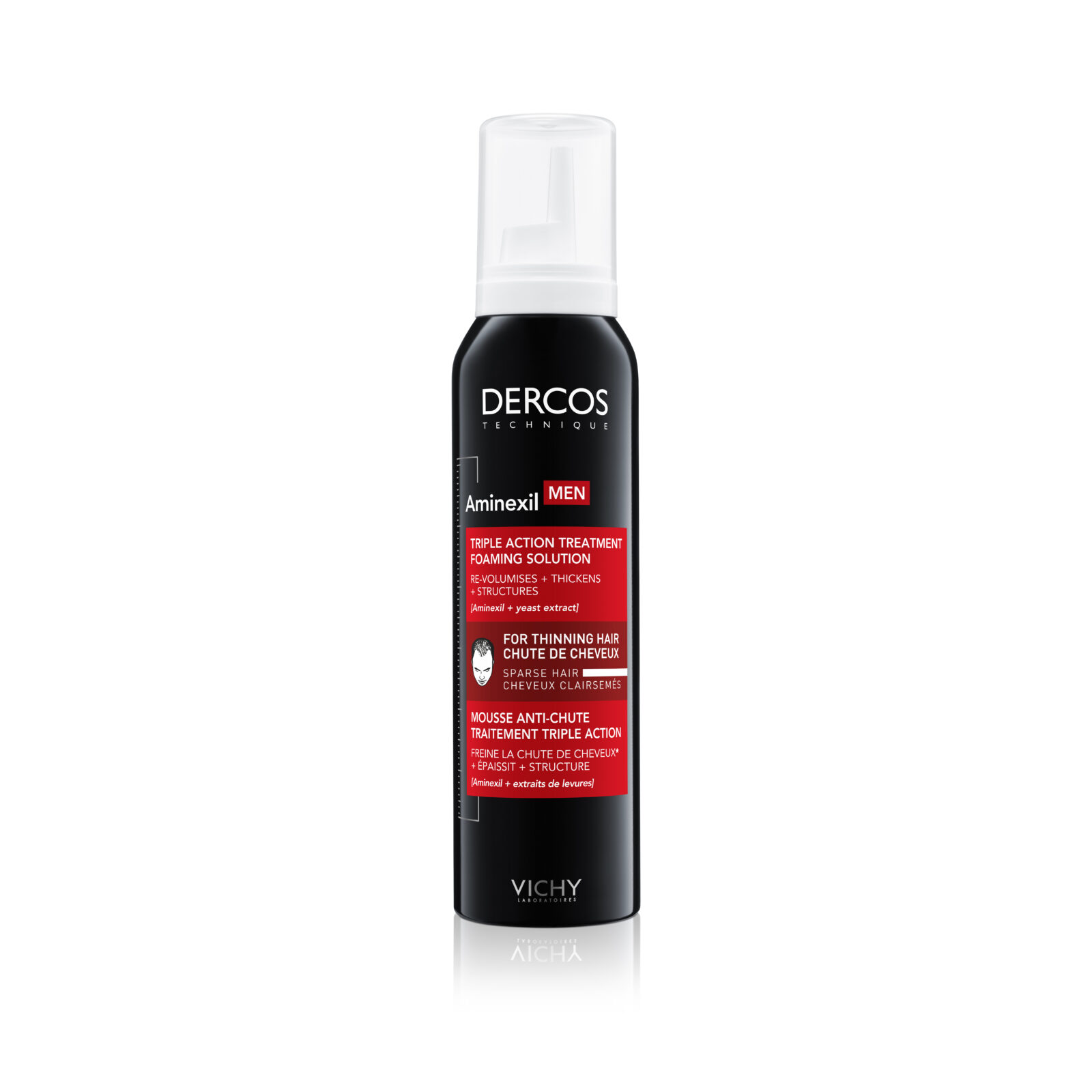 DERCOS_AMINEXIL MEN - Triple Action Treatment Foaming Solution - Packshot