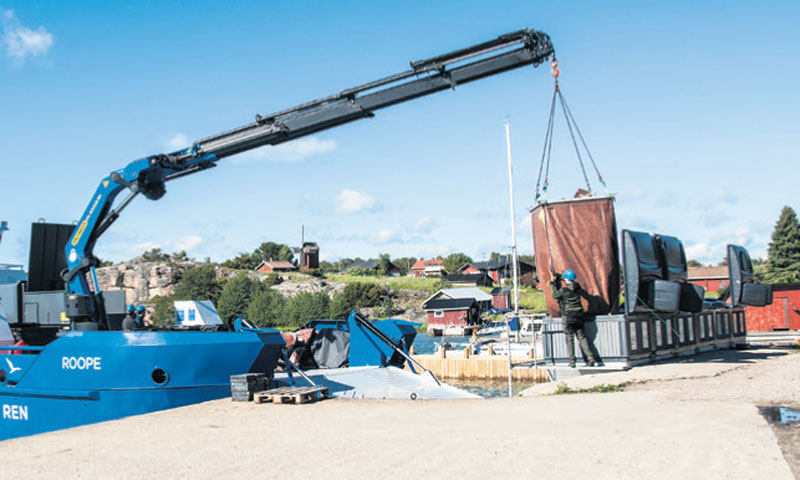 Zeleni plutajući otok moguće je prazniti i s morske strane