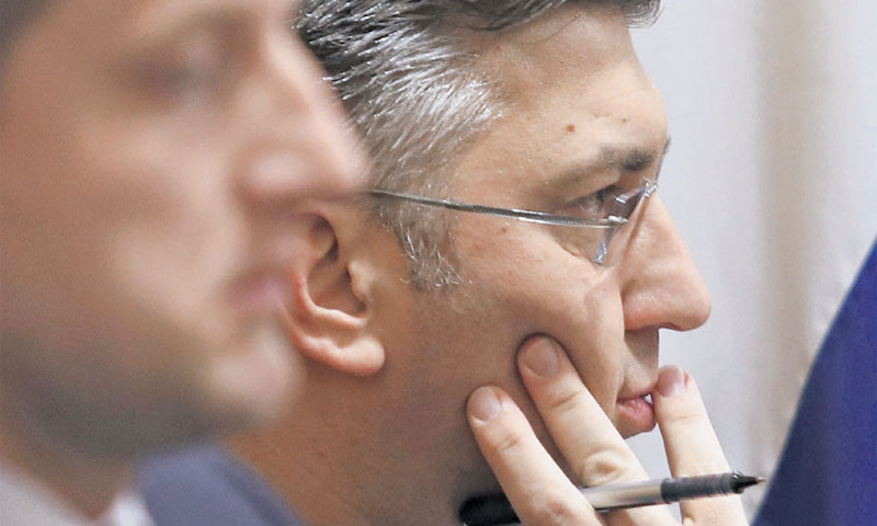 Čelnici Hrvatske udruge poslodavaca i Hrvatske udruge banaka/Davor Višnjić, Žarko Bašić/PIXSELL