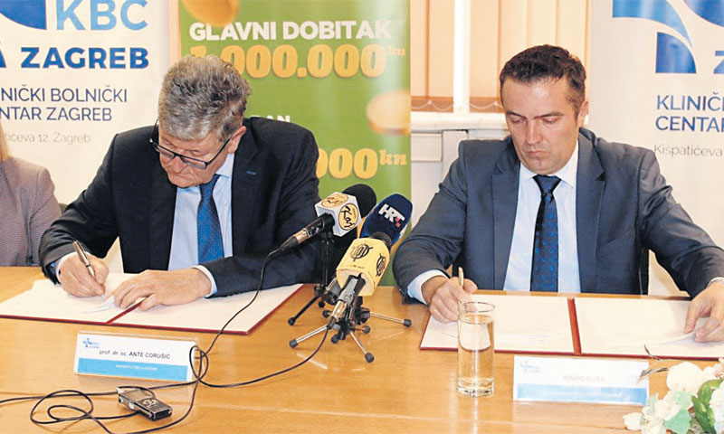 Sporazum o partnerskoj suradnji Ravnatelj KBC-a Zagreb Ante Ćorušić i predsjednik Uprave Hrvatske Lu
