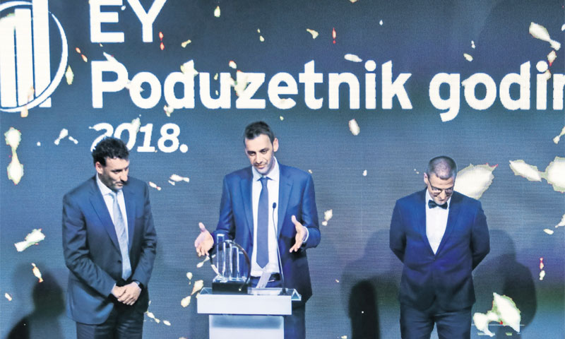 Suosnivač Infobipa Silvio Kutić na dodjeli priznanja za najboljeg poduzetnika 2018. godine/Filip Kos