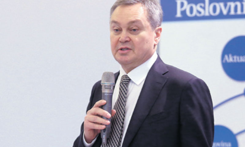 Predsjednik HUB-a Zdenko Adrović na konferenciji/Matija Habljak/PIXSELL