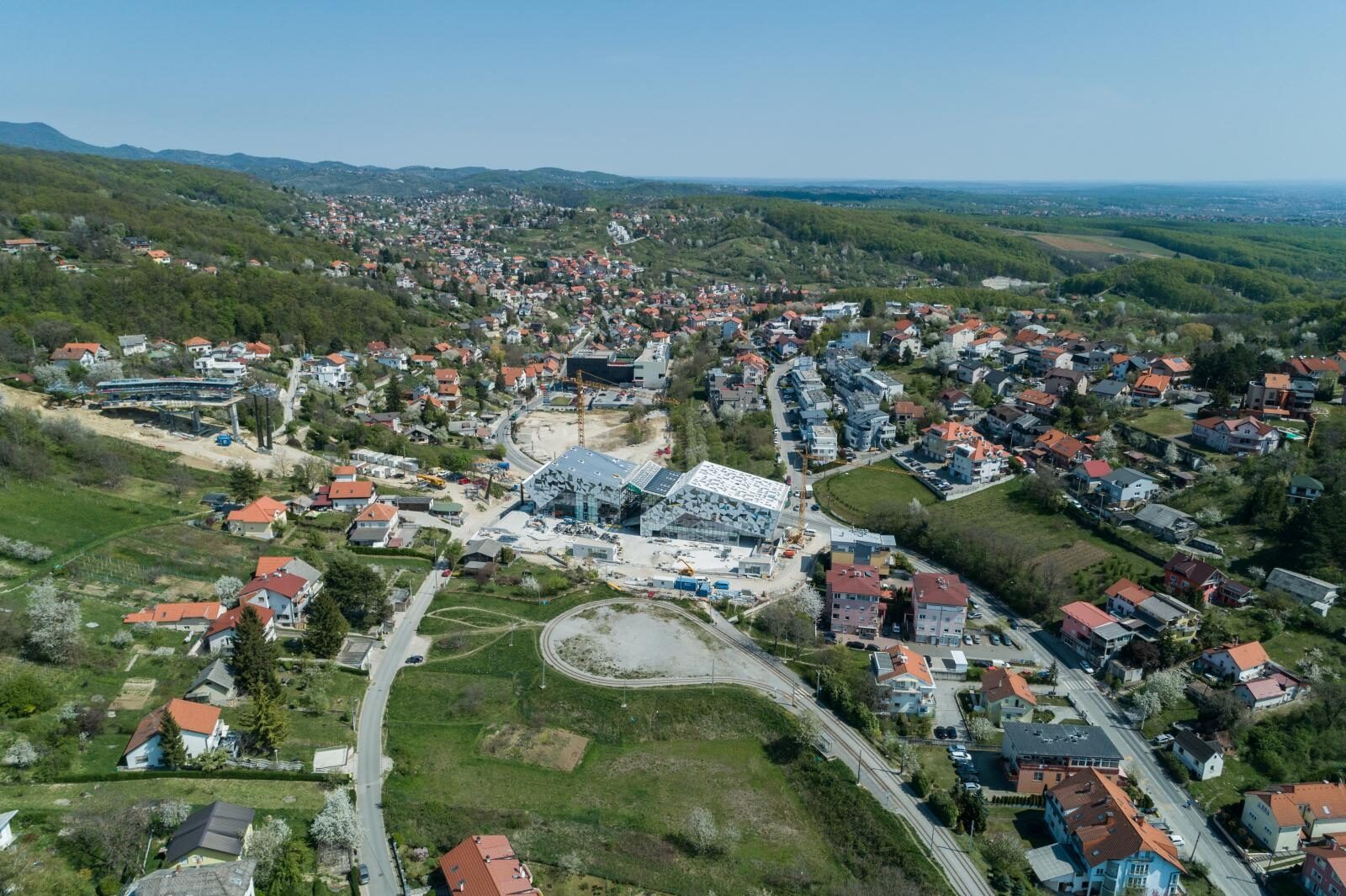 Zagreb: Pogled iz zraka na gradilište sljemenske žičare