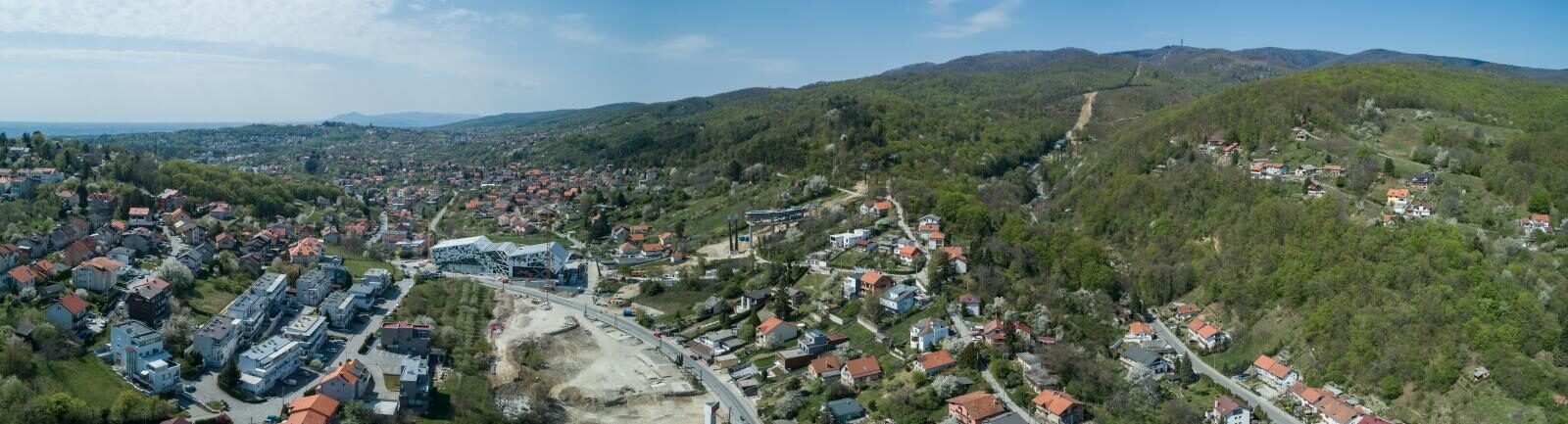 Zagreb: Pogled iz zraka na gradilište sljemenske žičare