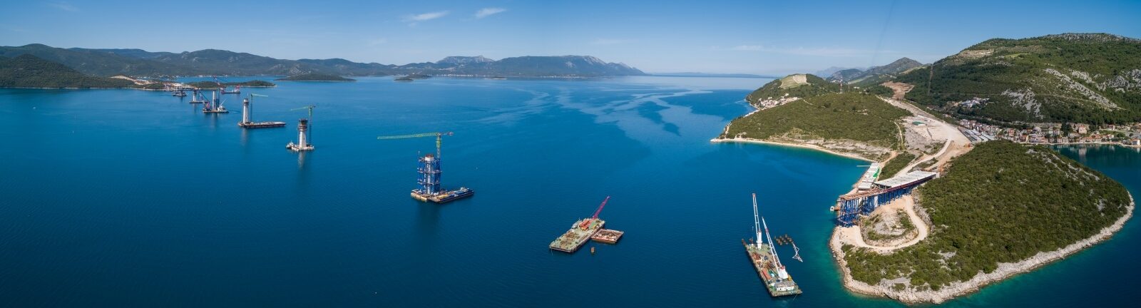 Pelješki most iz zraka