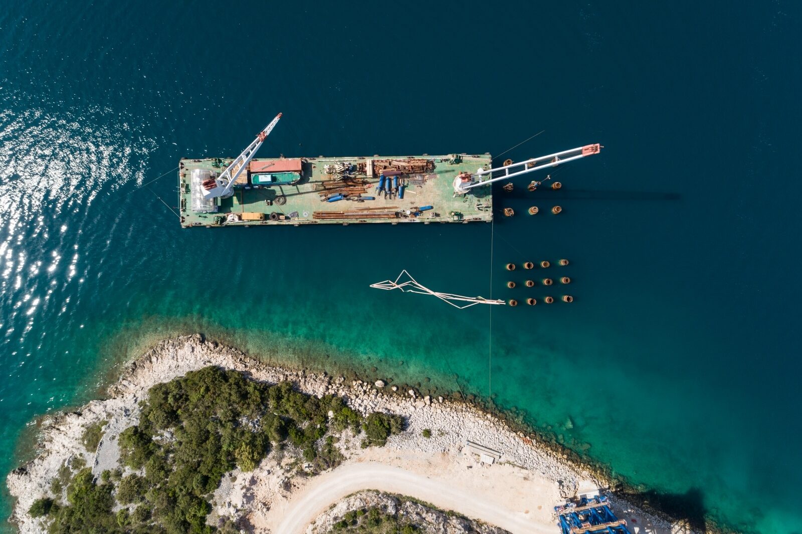 Pelješki most iz zraka