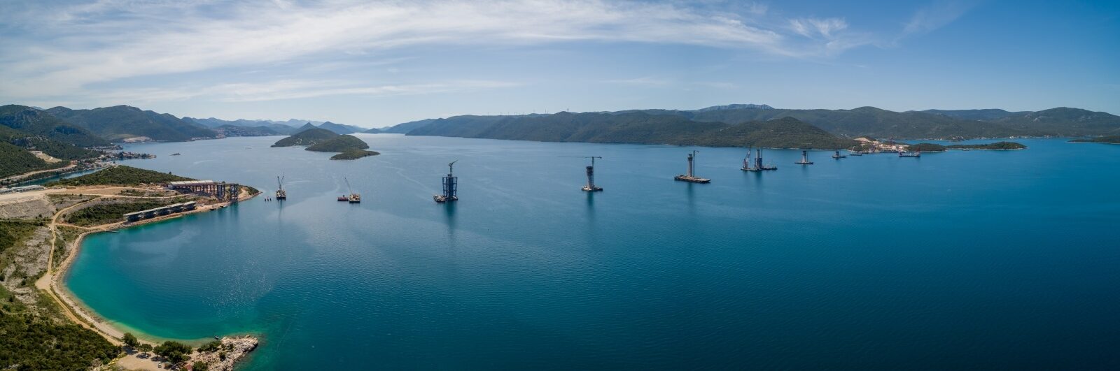 Pelješki most iz zraka