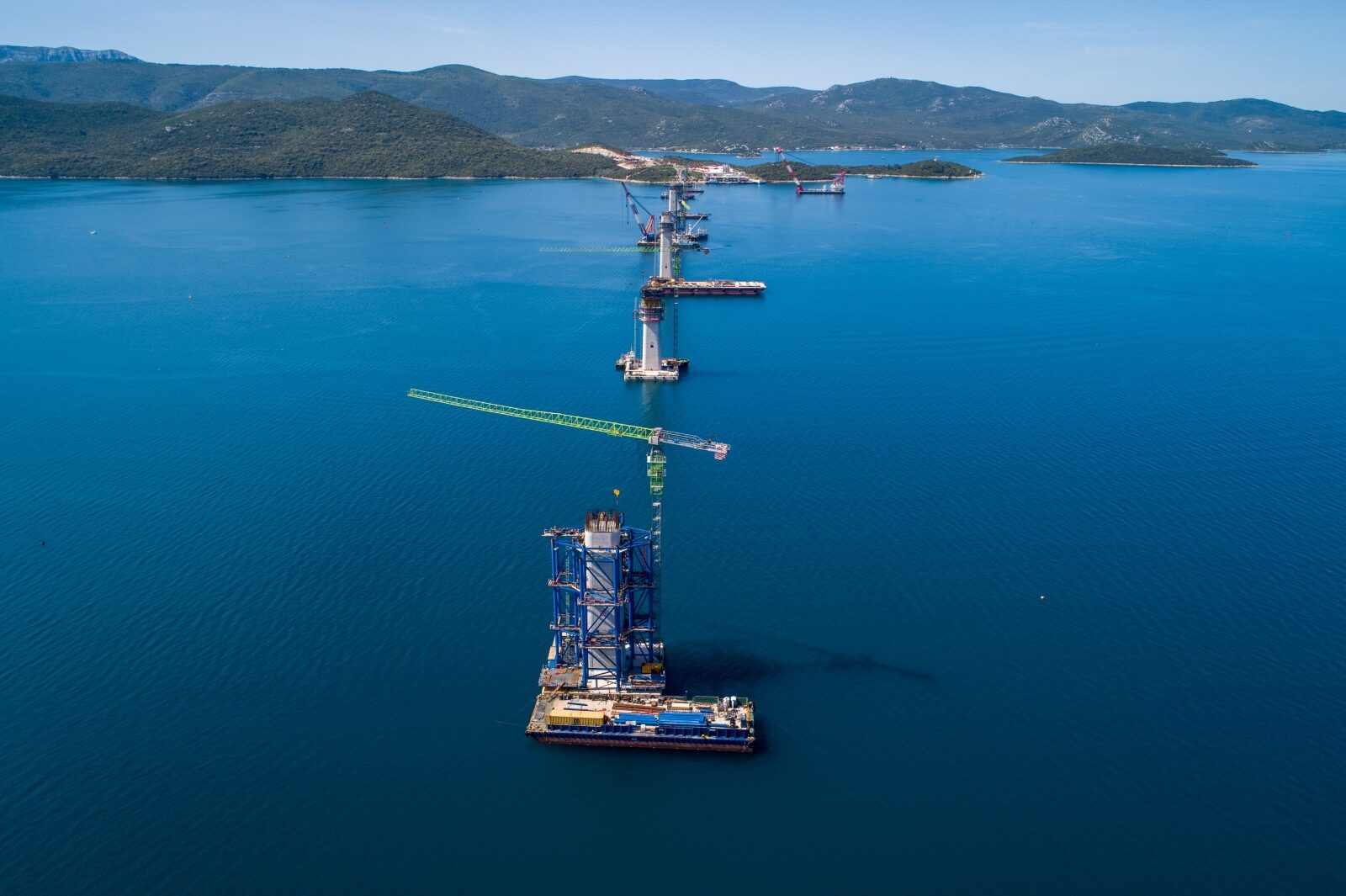 Pelješki most iz zraka