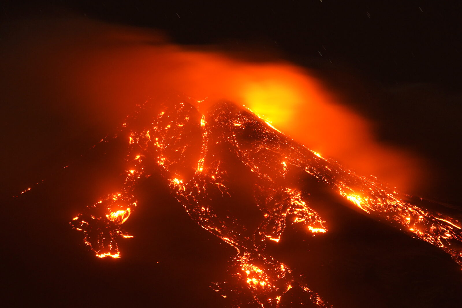 Mount Etna, Europe’s most active volcano, leaps into action