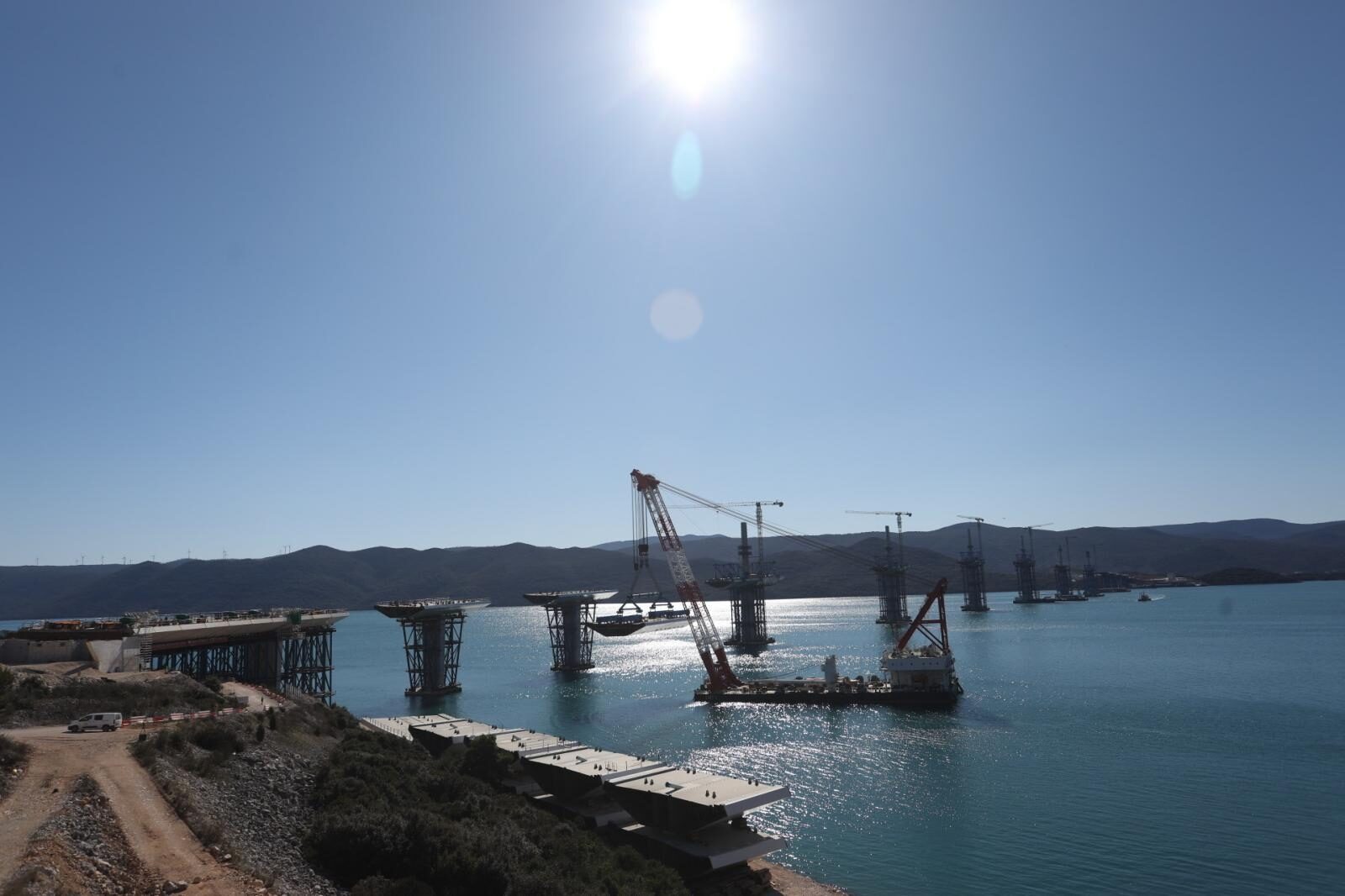 Gradilište mosta Komarna-Pelješac