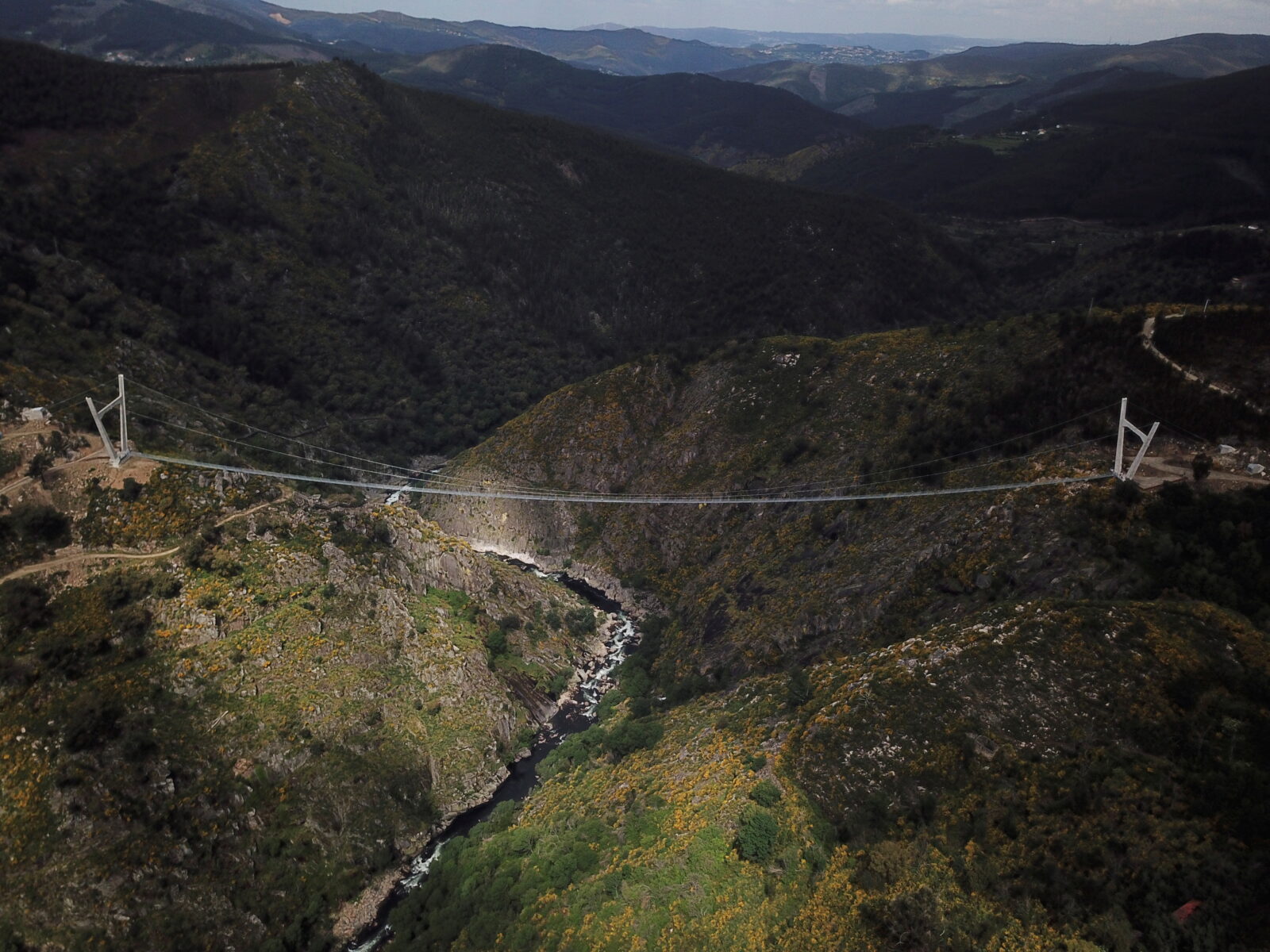 A general view of the world's longest pedestrian suspension bridge '516 Arouca' in Arouca