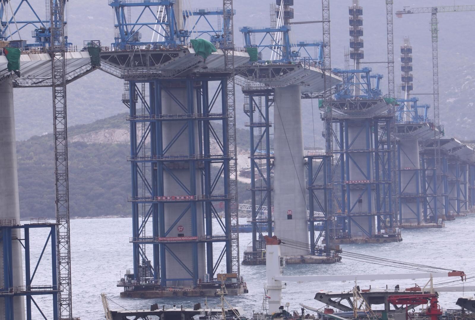 Napredak izgradnje Pelješkog mosta