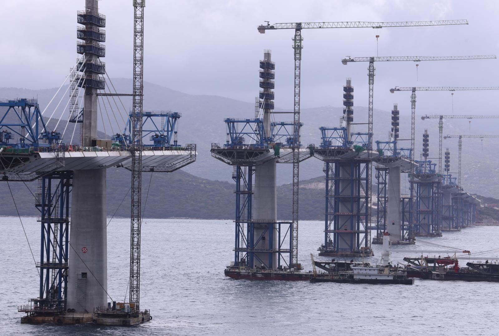 Napredak izgradnje Pelješkog mosta